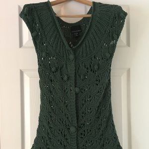 Crochet green sweater